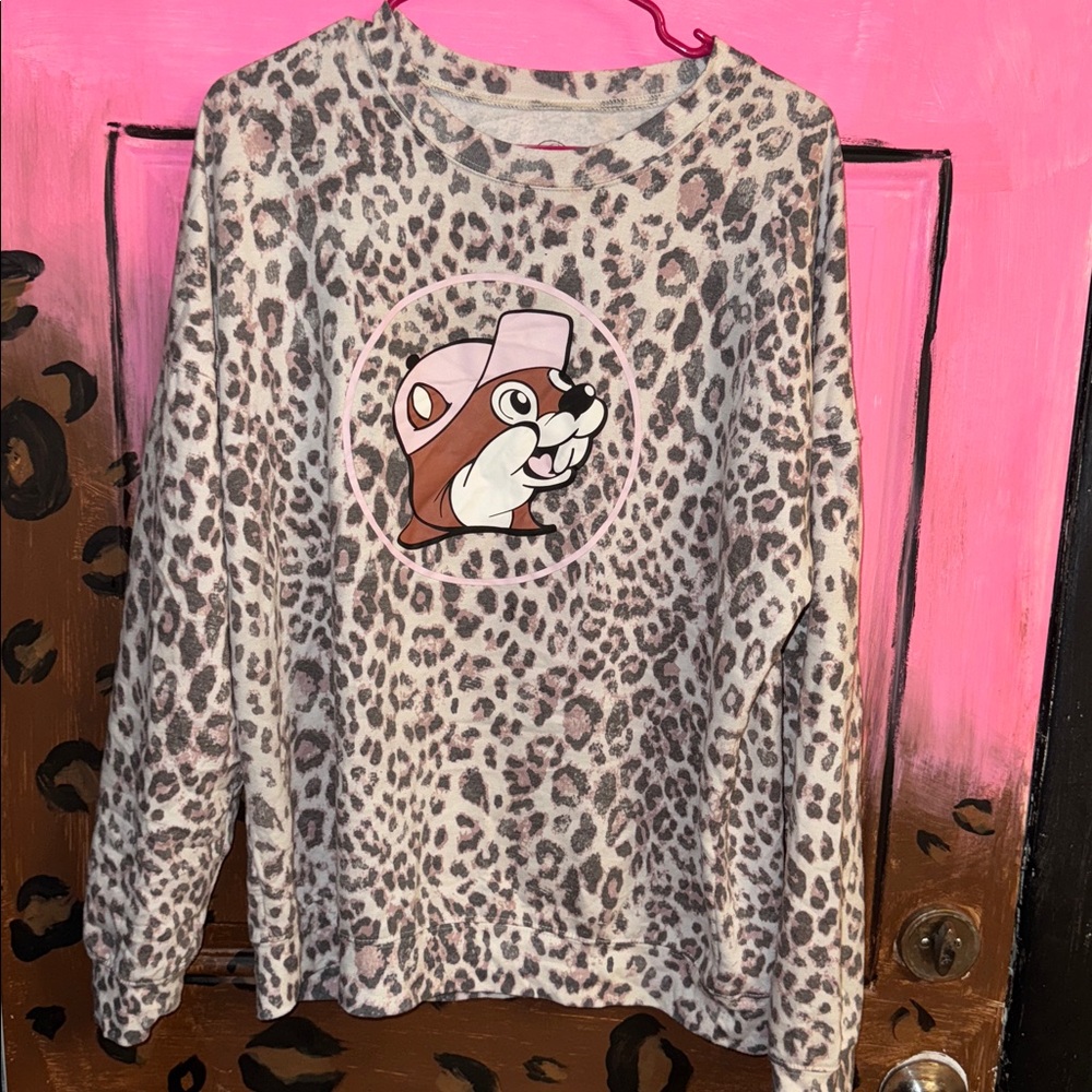 Leopard Print Buccees Sweatshirt